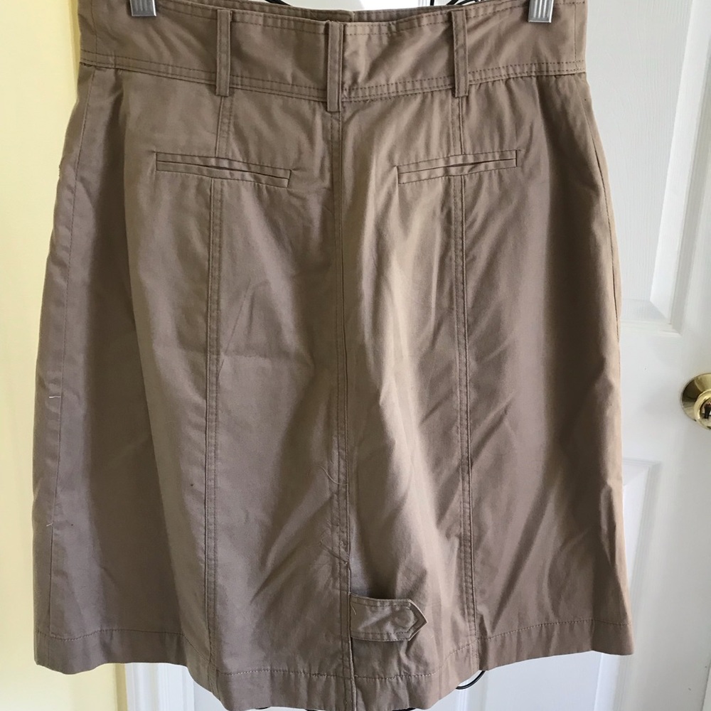 Plenty By Tracy Reese Women Brown Casual Skirt No Belt Khaki Style Cotton Size 8 - Picture 4 of 9
